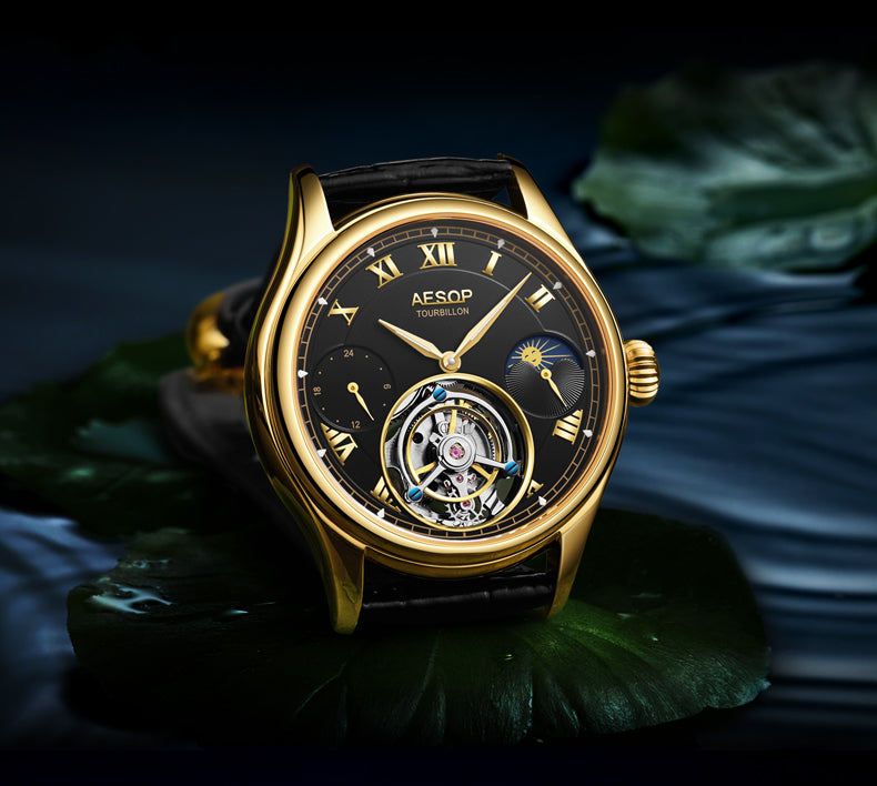AESOP GMT Multifunction 100% Original Tourbillon 7020 watch