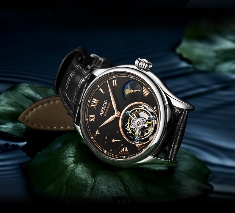 AESOP GMT Multifunction 100% Original Tourbillon 7020 watch