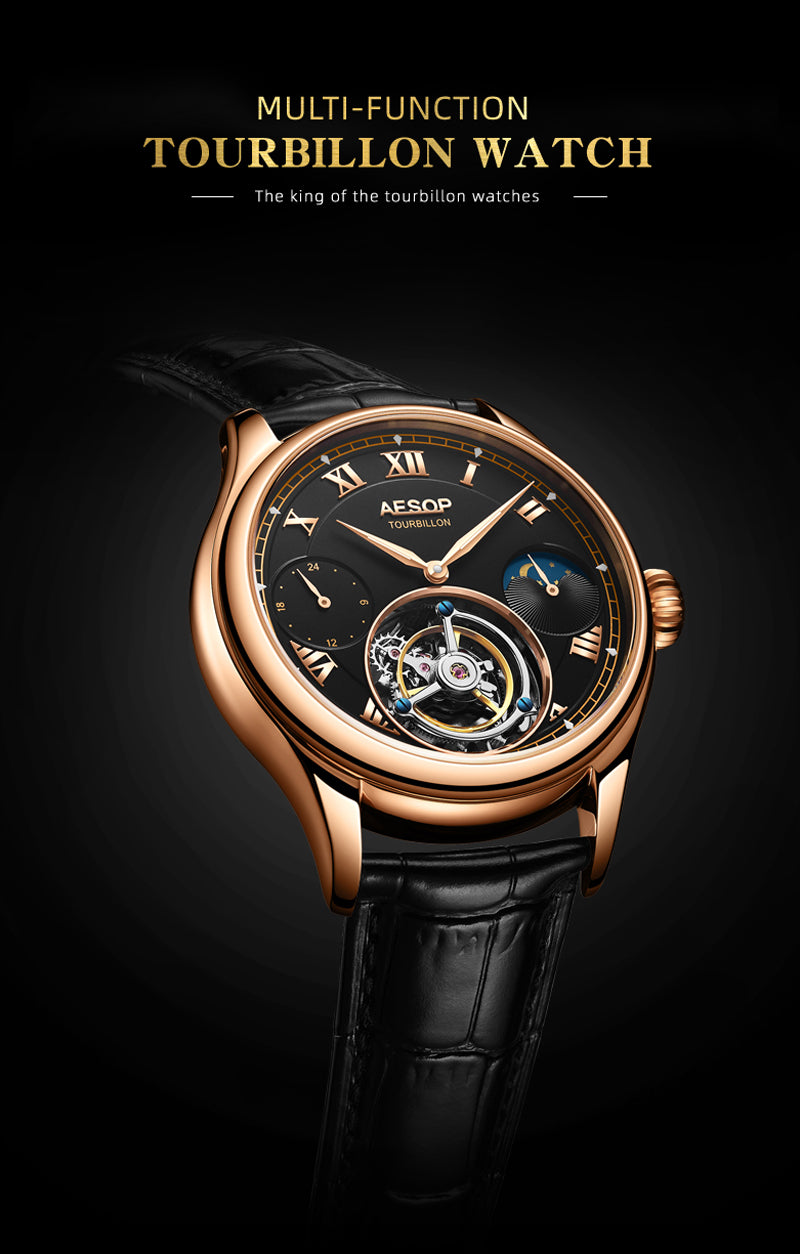 AESOP GMT Multifunction 100% Original Tourbillon 7020 watch