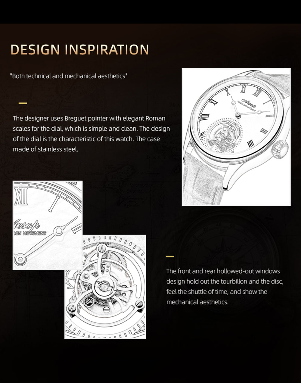 AESOP Roman Tourbillon Sapphire Mirror and Back Cover 7021 watch