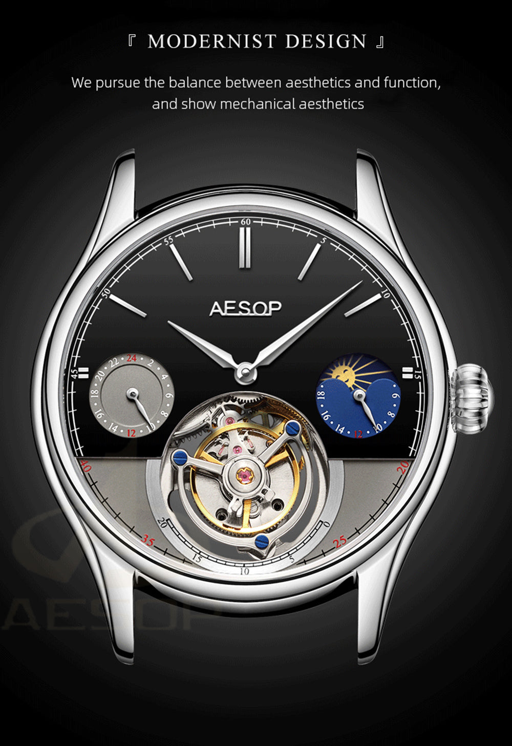 AESOP GMT Multifunction Original Tourbillon watch 7023