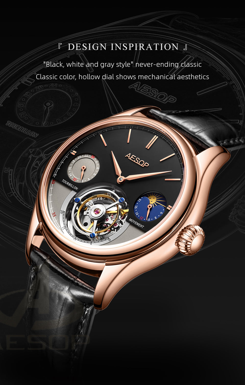 AESOP GMT Multifunction Original Tourbillon watch 7023