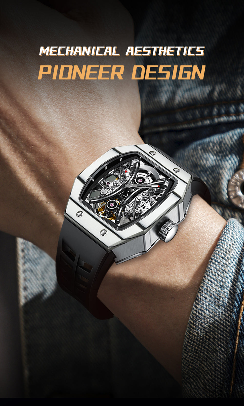 AESOP Carbon Fiber Tonneau Original Tourbillon watch 7035