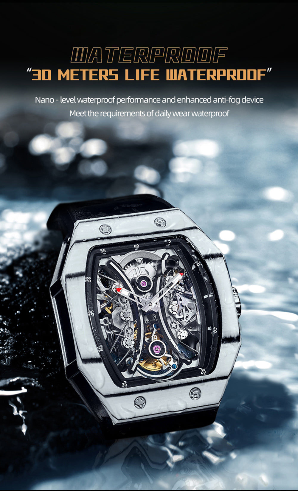 AESOP Carbon Fiber Tonneau Original Tourbillon watch 7035