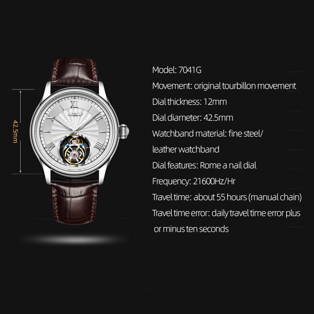 AESOP Original diamond tourbillon movement watch 7041