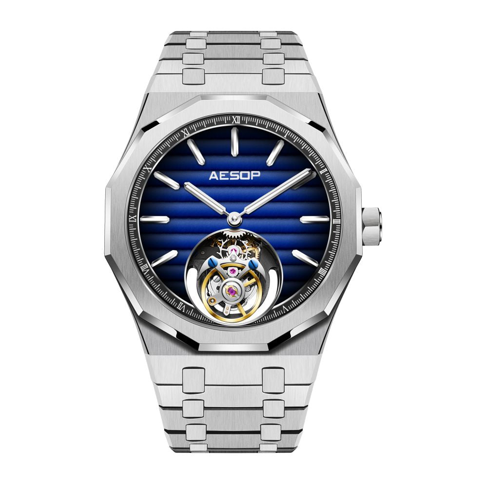 Aesop 316L Stainless Steel/Rubber Band Original Tourbillon Watch 7057
