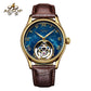 Aesop Automatic Tourbillon Men Watch Star Galaxy Wristwatch 7045