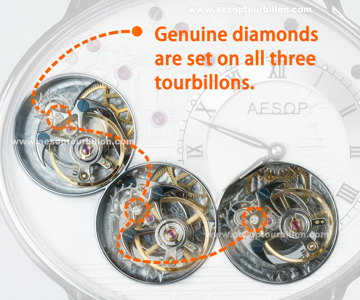 Aesop Triple Tourbillon Watch Mechanical Hand Wind Sapphire Crystal Luminous Luxury Men Wristwatch 7103