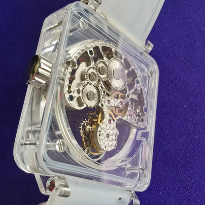AESOP Crystal Case Sapphire Table Skeleton Real Fly Tourbillon 003