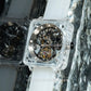 AESOP K9 Crystal Square Case Skeleton Tourbillon Watch 7111