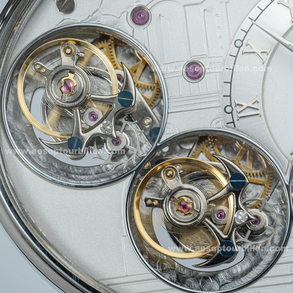 Aesop Triple Tourbillon Watch Mechanical Hand Wind Sapphire Crystal Luminous Luxury Men Wristwatch 7103