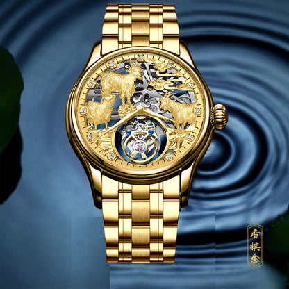 AESOP Zodiac Skeleton Tourbillon Goat Watch 7081