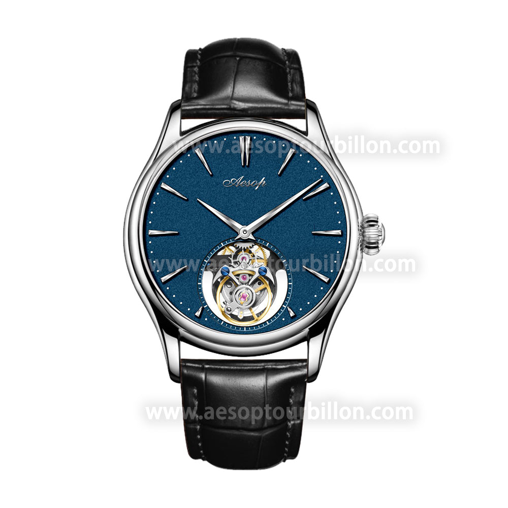 Aesop Classic Tourbillon Men Watch Sapphire Crystal Luxury Waterproof Wristwatch 7106