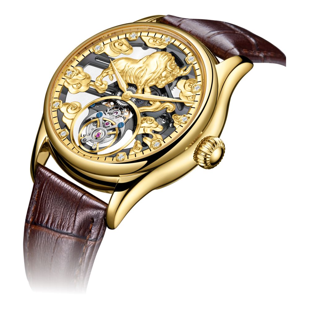 AESOP Zodiac Skeleton Tourbillon Ox Watch 7078