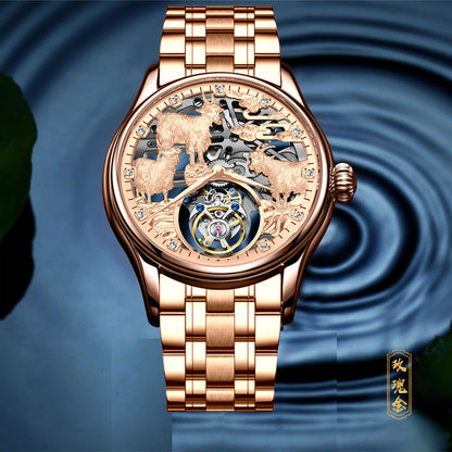 AESOP Zodiac Skeleton Tourbillon Goat Watch 7081