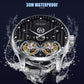Aesop Double Tourbillon Men Watch Flying Tourbillon Sapphire Crystal 316L Stainless Steel Wristwatch 7030