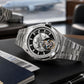 Aesop Map Dial Tourbillon Men Watch Stainless Steel Strap 7033