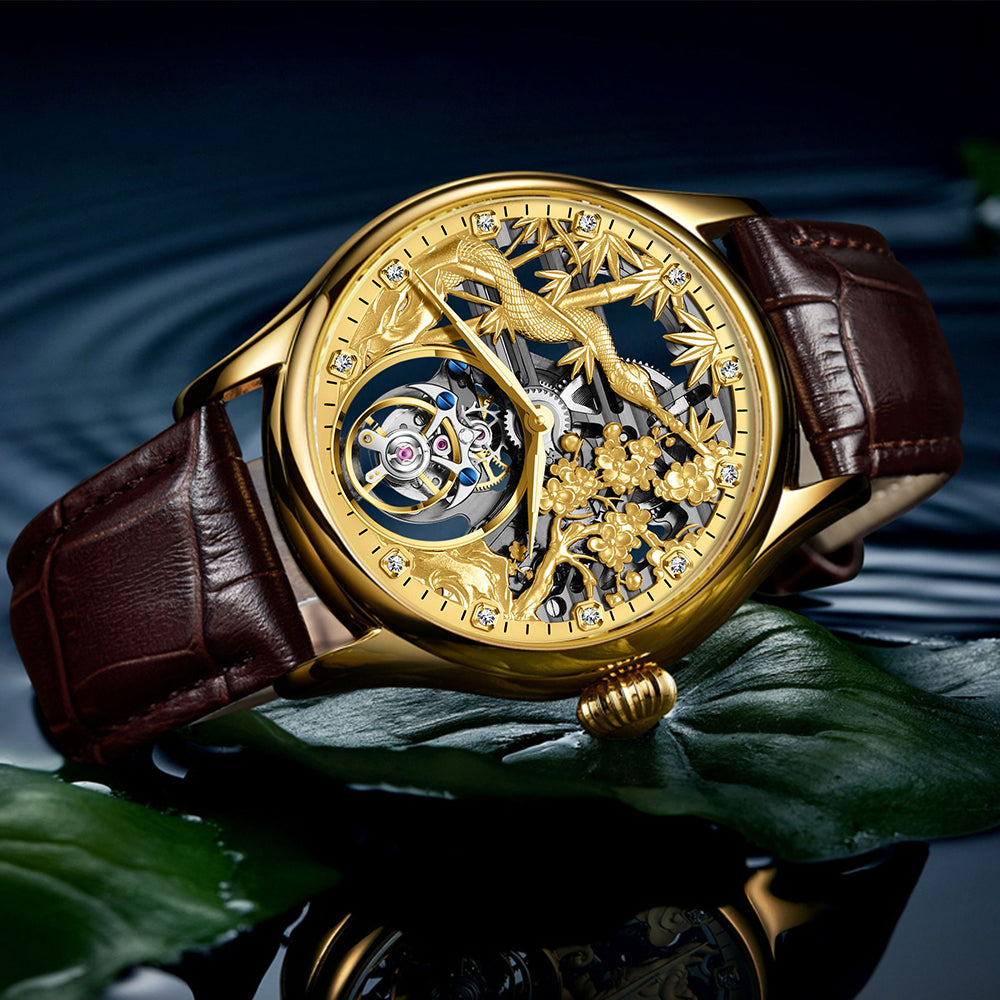 AESOP Zodiac Skeleton Tourbillon Snake Watch 7073