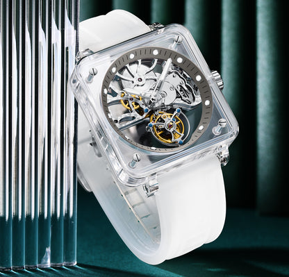 AESOP Crystal Case Sapphire Table Skeleton Real Fly Tourbillon 003