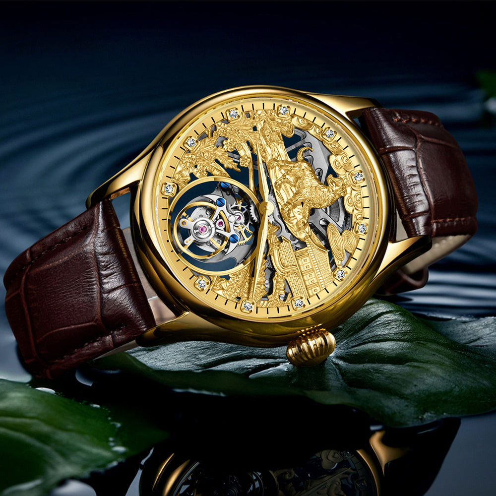 AESOP Zodiac Skeleton Tourbillon Dog Watch 7077