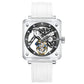 AESOP K9 Crystal Square Case Skeleton Tourbillon Men Watch 7058B
