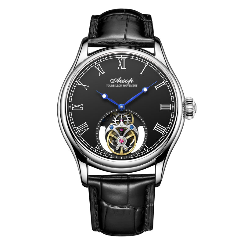 AESOP Roman Tourbillon Mechanical Men Watch Sapphire Crystal Waterproof 7061