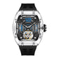 AESOP  Transparent Crystal Tonneau Watch Original diamond tourbillon movement watch 7043