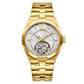 Customized LOGO Rose Pattern Tourbillon Mechanical Men Watch 5