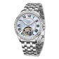 Customized LOGO Zircon Bezel Automatic Tourbillon Men Watch 4