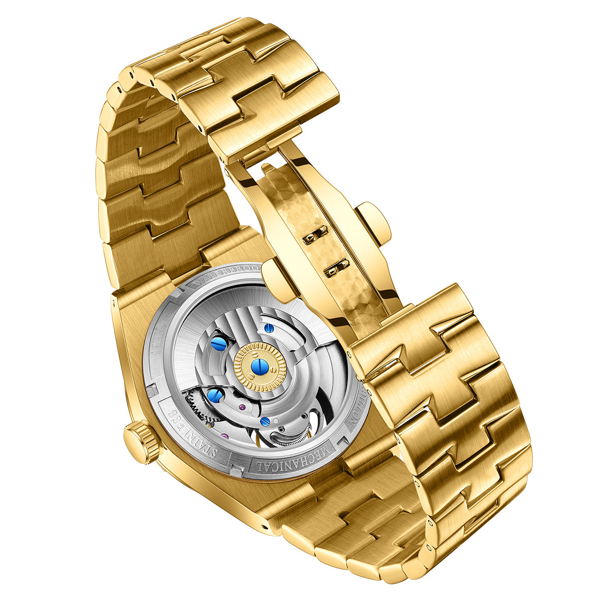 Customized LOGO Rose Pattern Tourbillon Mechanical Men Watch 5
