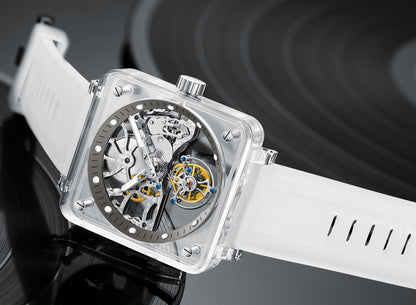 AESOP Crystal Case Sapphire Table Skeleton Real Fly Tourbillon 003