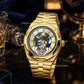 Aesop Map Dial Tourbillon Men Watch Stainless Steel Strap 7033