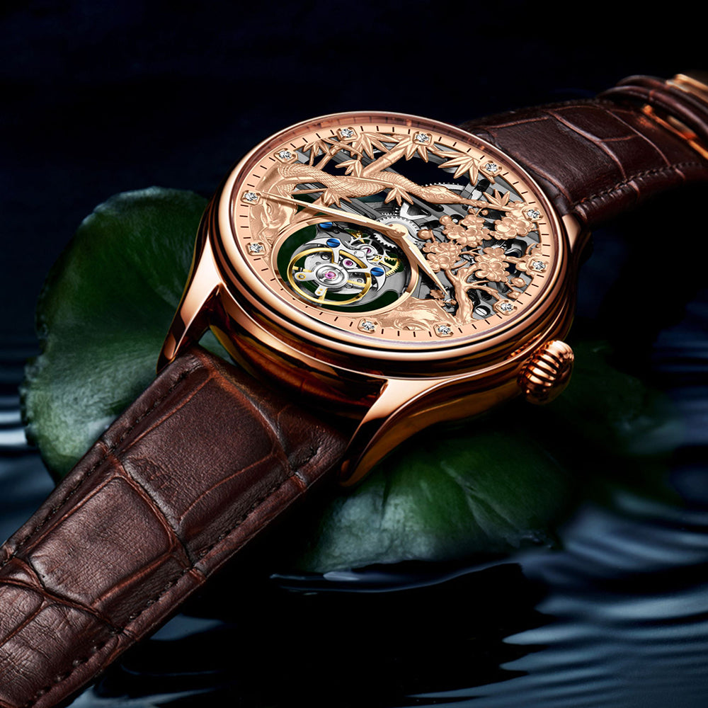 AESOP Zodiac Skeleton Tourbillon Snake Watch 7073