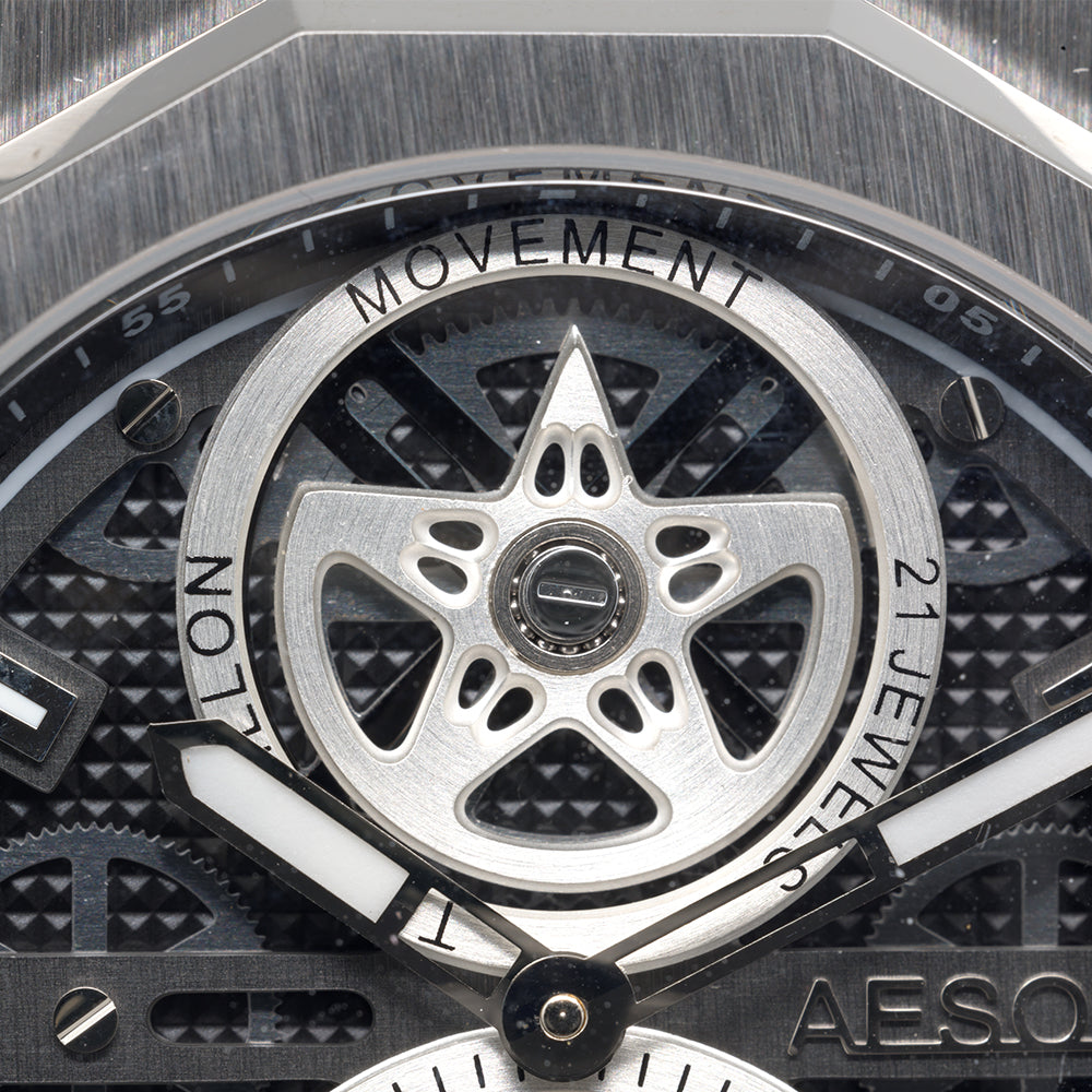 AESOP Skeleton tourbillon movement mechanical men watch 7092