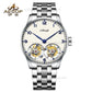 Aesop White Dial Classic Double Tourbillon Mechanical Men Watch 7108
