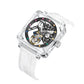 AESOP K9 Crystal Square Case Skeleton Tourbillon Men Watch 7058B
