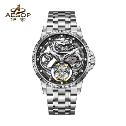 Aesop 7087 Dragon Tourbillon Mechanical Watch Waterproof 30m Fashion Men's Watch