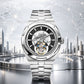 Aesop Map Dial Tourbillon Men Watch Stainless Steel Strap 7033