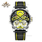 Aesop Skeleton Double Tourbillon Mechanical Men Watch 7028