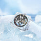 AESOP K9 Crystal Square Case Skeleton Tourbillon Men Watch 7058B