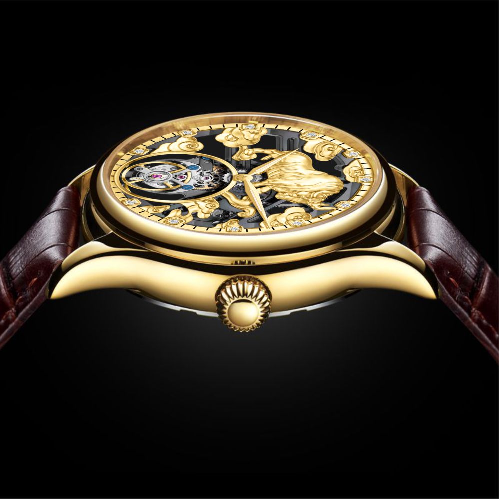 AESOP Zodiac Skeleton Tourbillon Ox Watch 7078