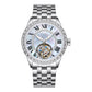 Customized LOGO Zircon Bezel Automatic Tourbillon Men Watch 4