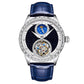 Customized LOGO Blue Sandstone Tourbillon Men Watch 2