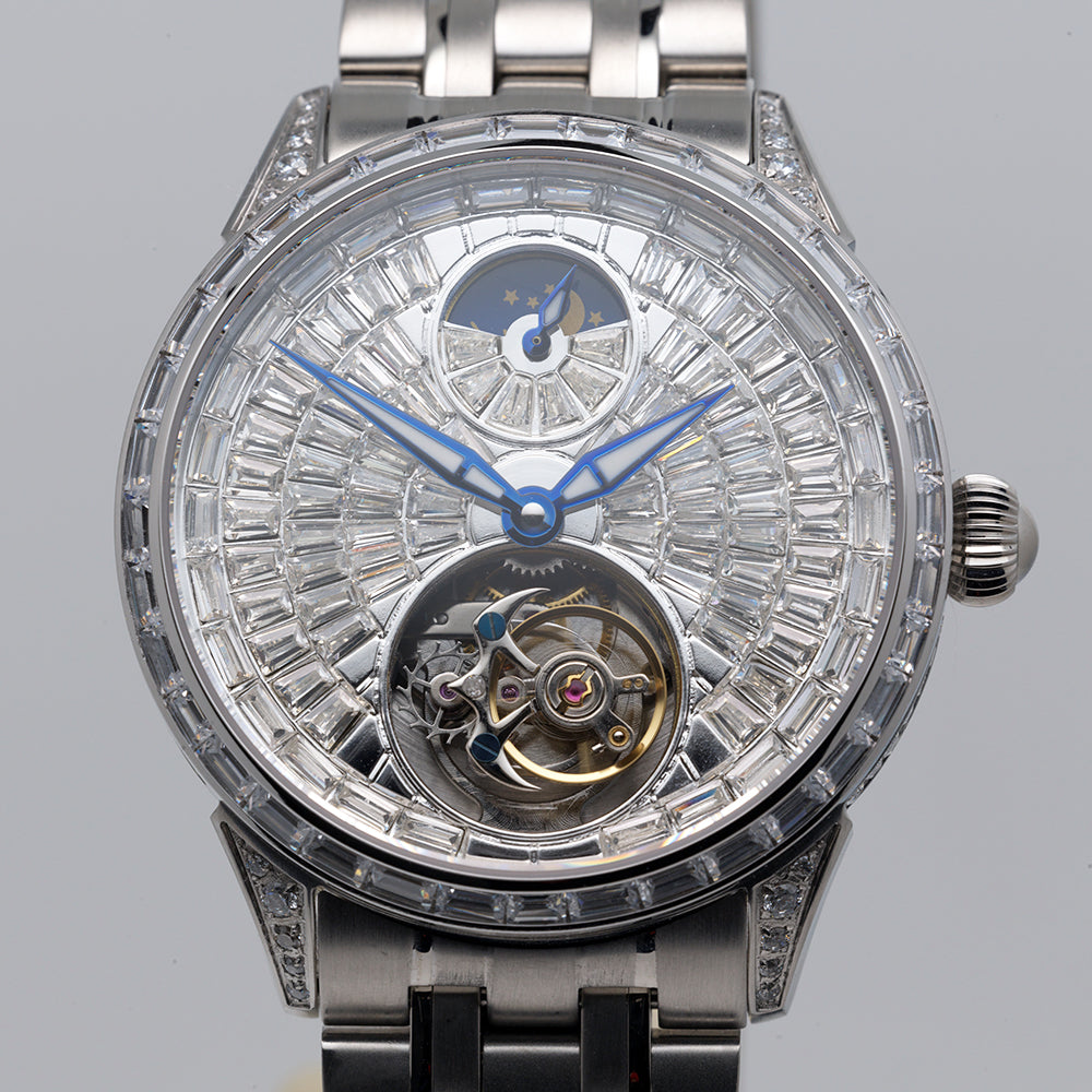 AESOP Diamond tourbillon movement mechanical men watch 7093