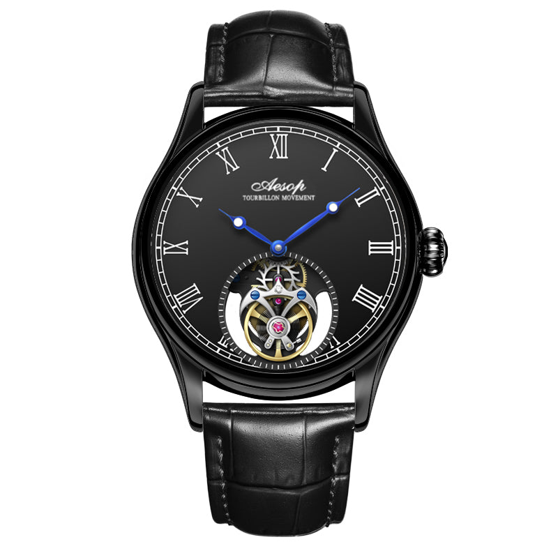 AESOP Roman Tourbillon Mechanical Men Watch Sapphire Crystal Waterproof 7061