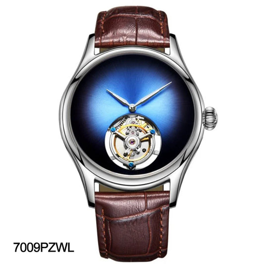 AESOP Silver Tourbillon Mechanical Watch 7009 Customized Sample
