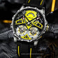 Aesop Skeleton Double Tourbillon Mechanical Men Watch 7028