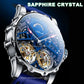 Aesop Skeleton Double Tourbillon Mechanical Men Watch 7028