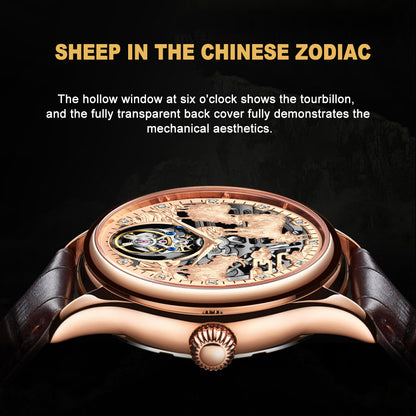 AESOP Zodiac Skeleton Tourbillon Goat Watch 7081