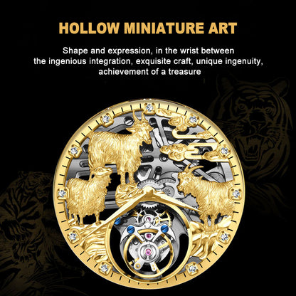 AESOP Zodiac Skeleton Tourbillon Goat Watch 7081